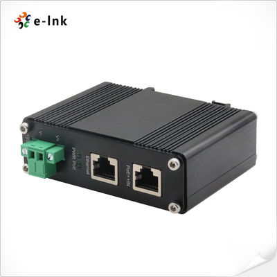 Splitter industriale PoE++ 19VDC 802.3bt Gigabit 100m IP40 Guida DIN